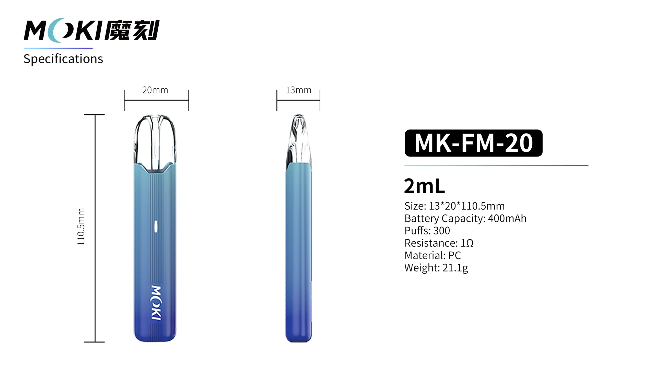 FM-20 Keramische Spoel TPD Vape Pen