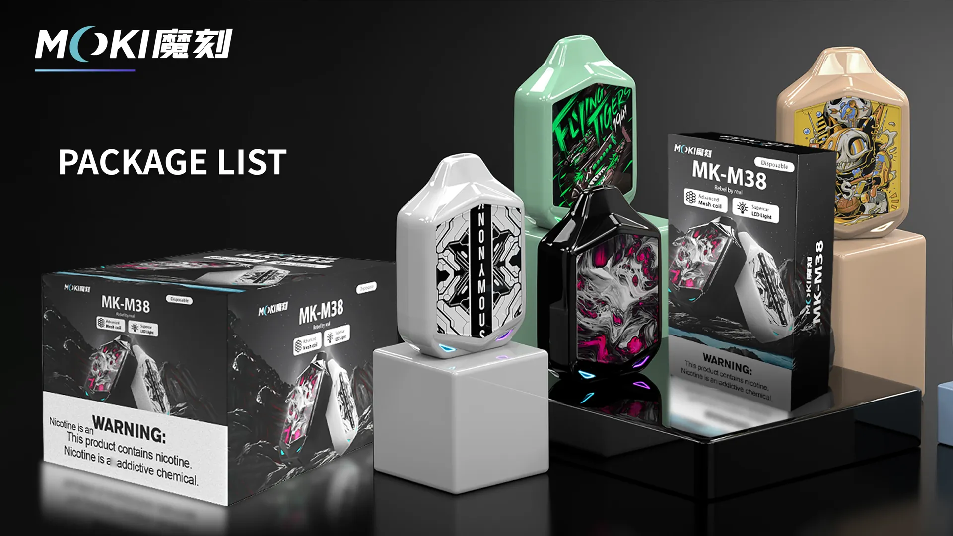 M38 Fruit Flavor Vape Bar paklijst