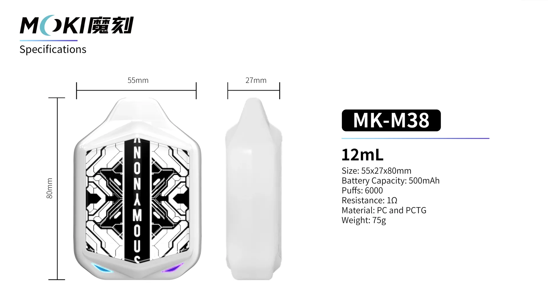 M38 Vruchtensmaak Vape Reep