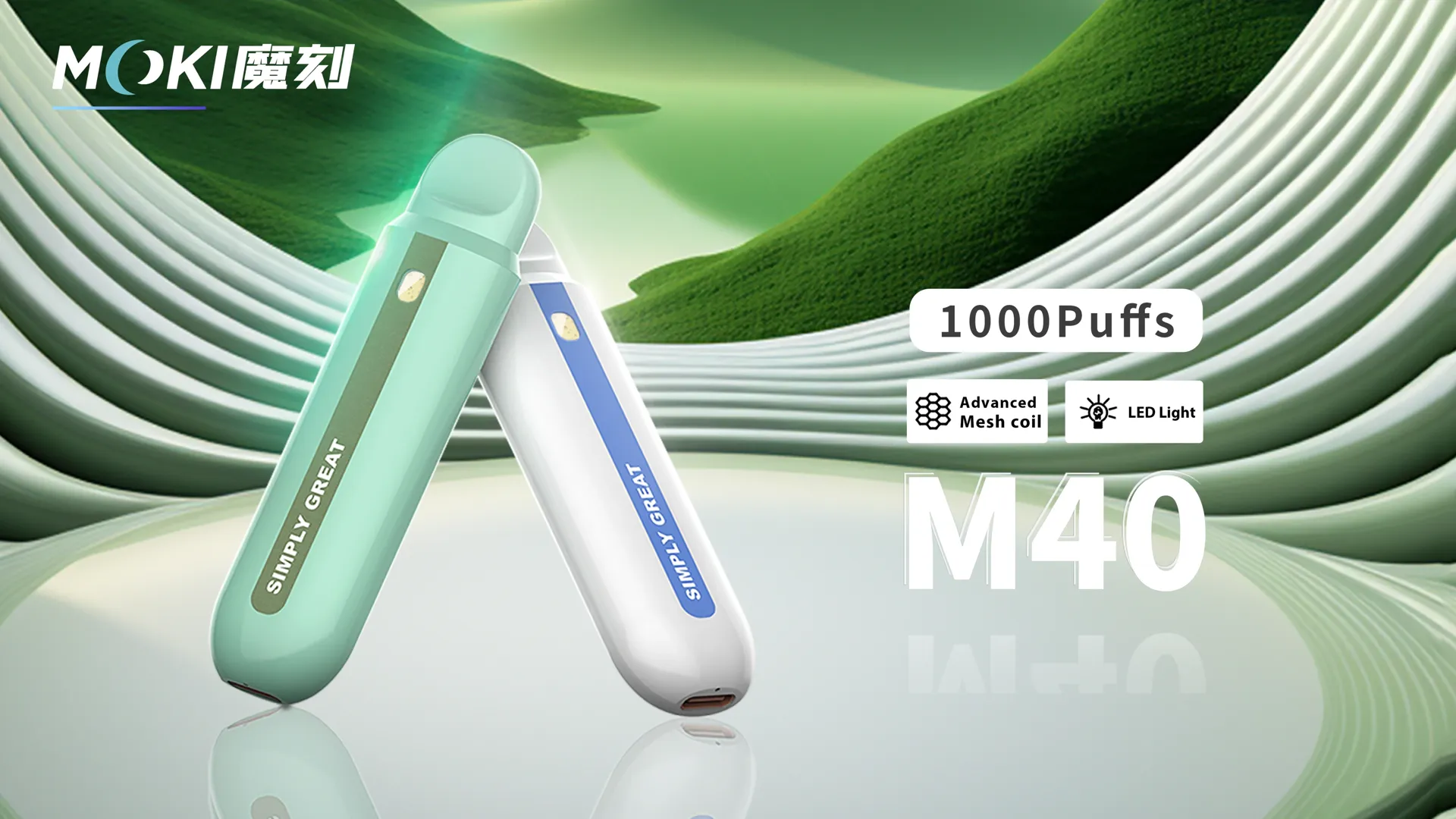 أطقم السيجارة الإلكترونية المفتوحة بملح النيكوتين MOKI MK40