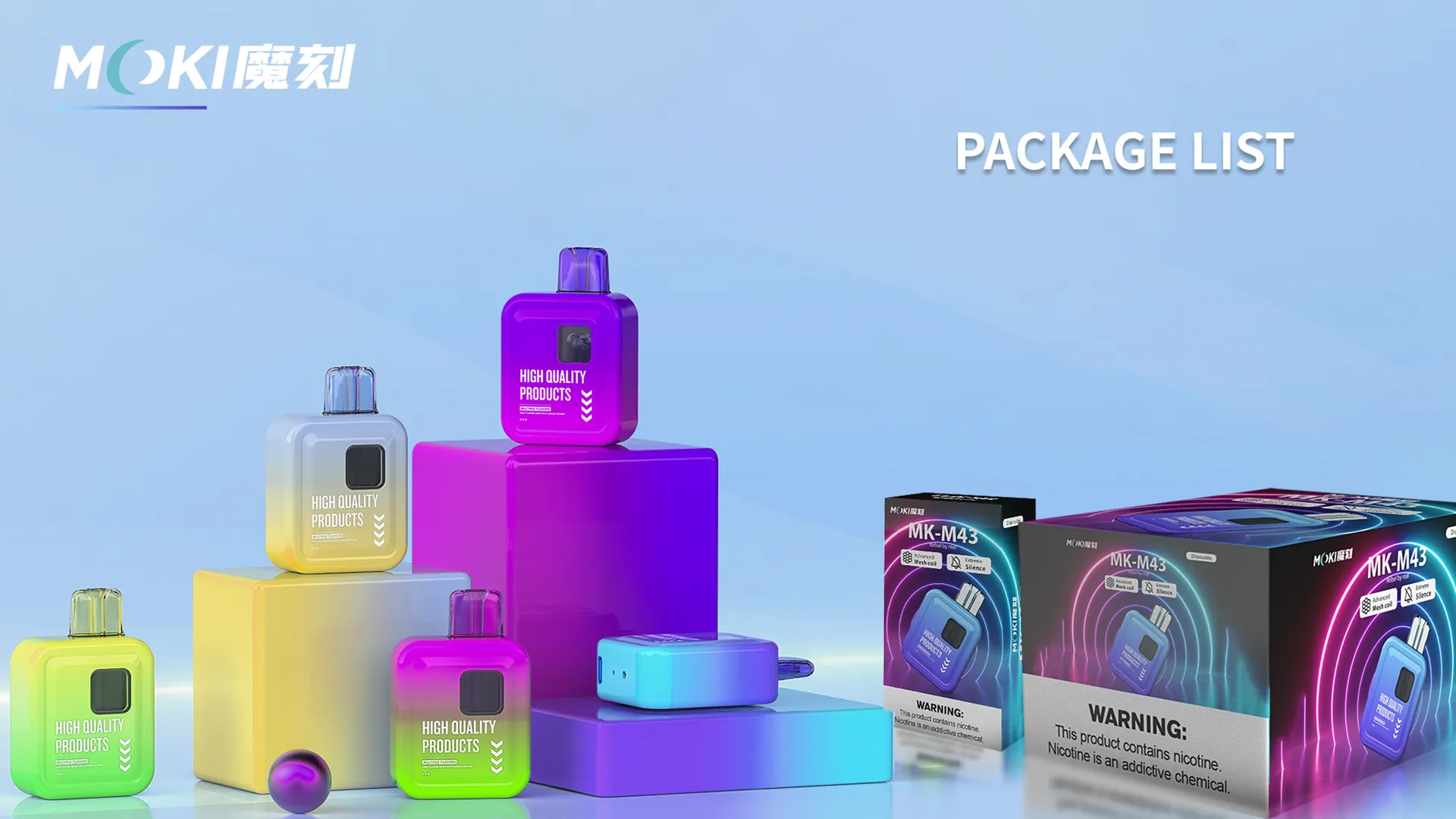Verpakkingslijst van M43 Mini Pocket Vape Bar