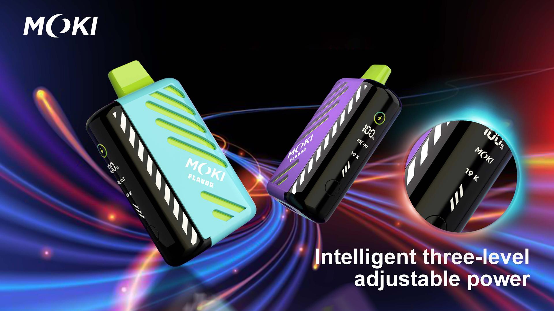 MOKI MK-M89 Vape Bar: 18 ml Capaciteit, Verstelbare Power & Airflow | Slimme LED Display
