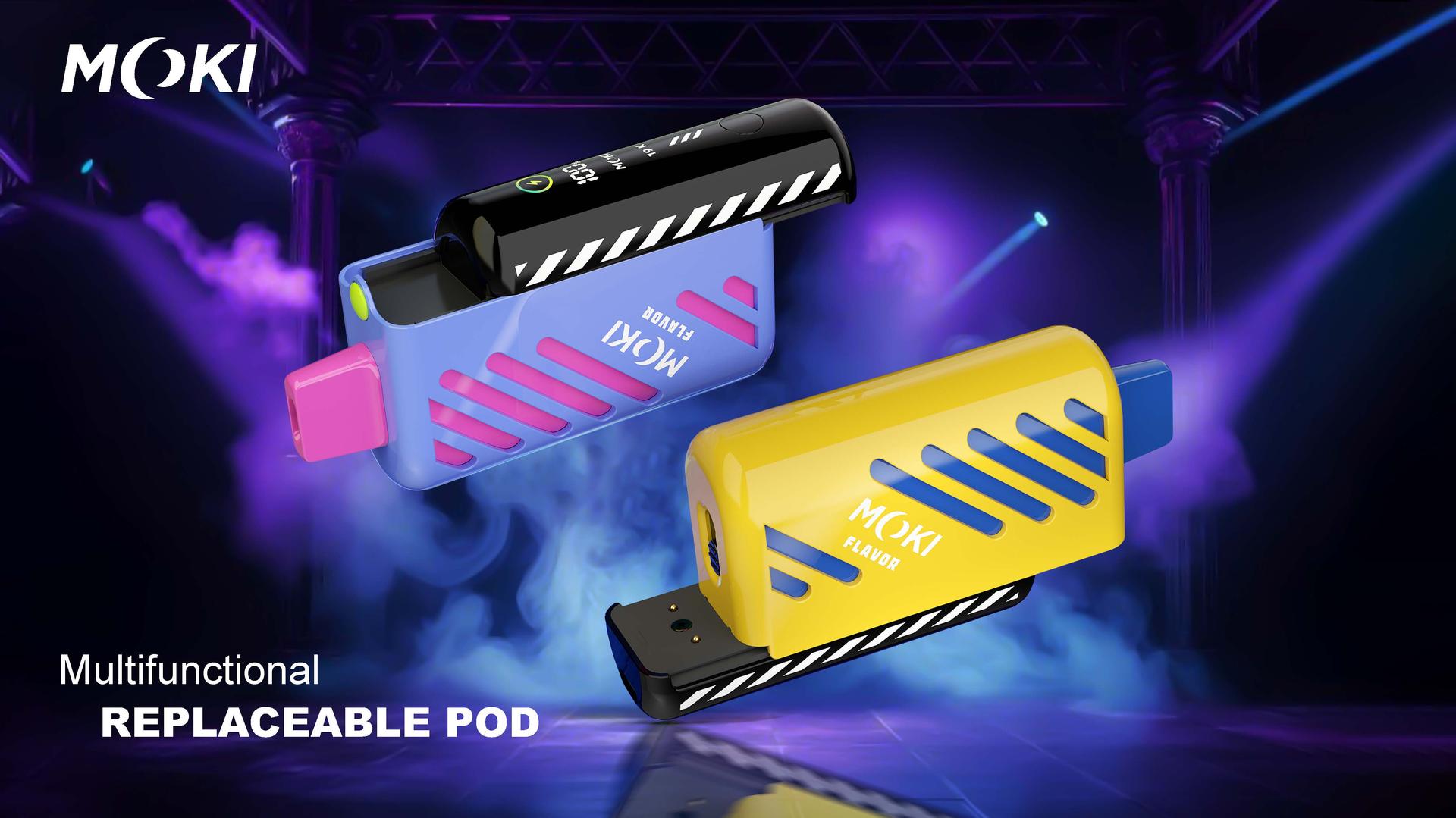 MOKI MK-M89 Vape Bar: 18 ml Capaciteit, Verstelbare Power & Airflow | Slimme LED Display